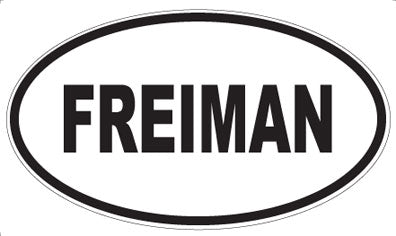 FREIMAN - Oval Sticker