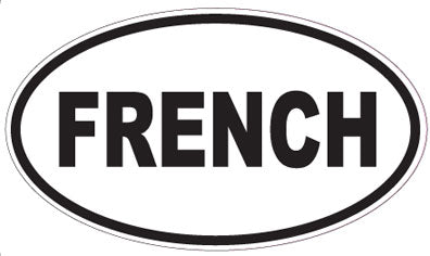 FRENCH - Oval Sticker