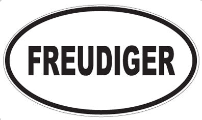 FREUDIGER - Oval Magnet