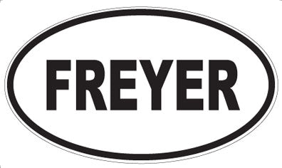 FREYER - Oval Sticker