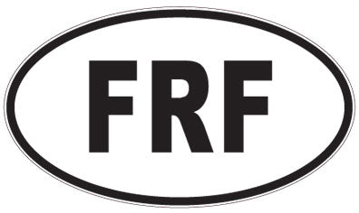 FRF - 3 Letter Initials Oval Magnet