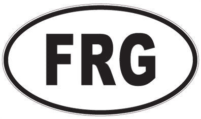 FRG - 3 Letter Initials Oval Sticker
