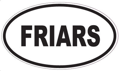 FRIARS - Oval Sticker