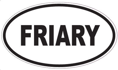 FRIARY - Oval Sticker