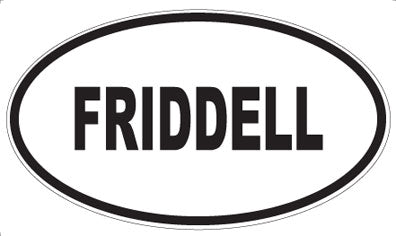 FRIDDELL - Oval Sticker