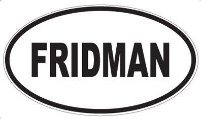 FRIDMAN - Oval Sticker
