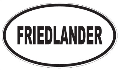 FRIEDLANDER - Oval Magnet