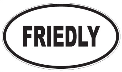 FRIEDLY - Oval Magnet