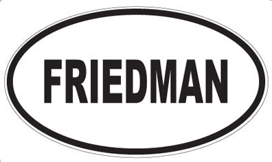 FRIEDMAN - Oval Sticker