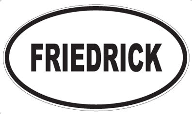 FRIEDRICK - Oval Magnet