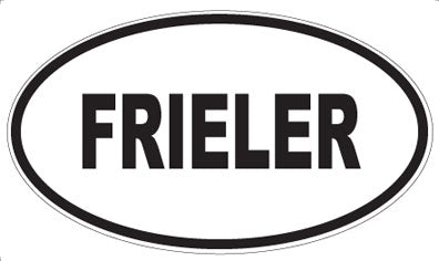 FRIELER - Oval Magnet