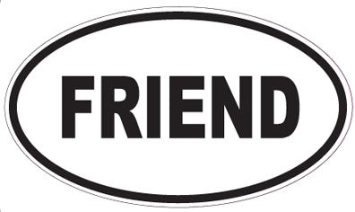 FRIEND - Oval Sticker