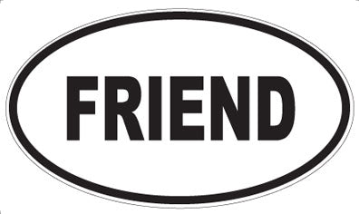 FRIEND - Oval Magnet