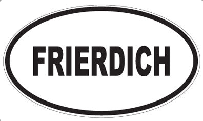 FRIERDICH - Oval Sticker