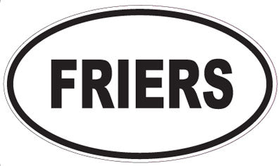 FRIERS - Oval Sticker