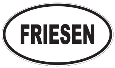 FRIESEN - Oval Sticker