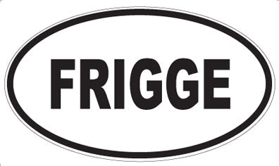 FRIGGE - Oval Sticker
