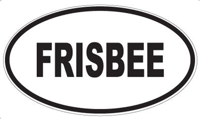 FRISBEE - Oval Magnet