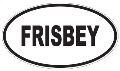 FRISBEY - Oval Sticker