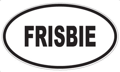FRISBIE - Oval Sticker