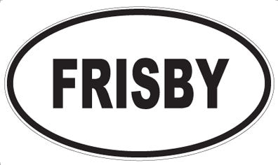 FRISBY - Oval Sticker