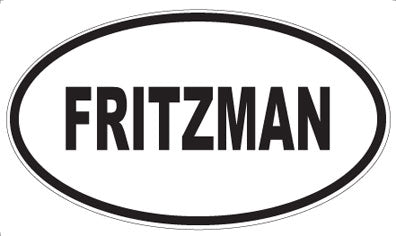 FRITZMAN - Oval Sticker