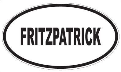 FRITZPATRICK - Oval Sticker
