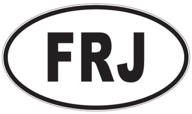 FRJ - 3 Letter Initials Oval Magnet
