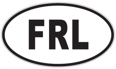 FRL - 3 Letter Initials Oval Magnet