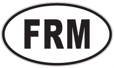 FRM - 3 Letter Initials Oval Sticker