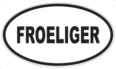 FROELIGER - Oval Sticker