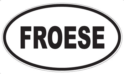 FROESE - Oval Sticker