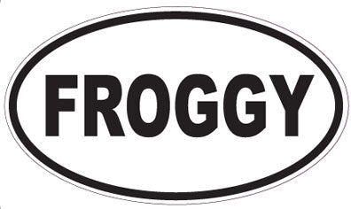 FROGGY - Oval Sticker