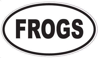 FROGS - Oval Sticker
