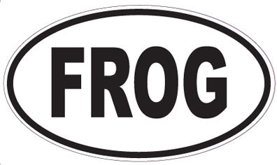 FROG - Oval Sticker