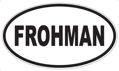 FROHMAN - Oval Magnet