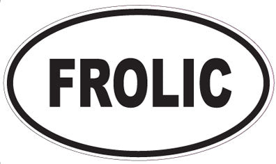 FROLIC - Oval Sticker
