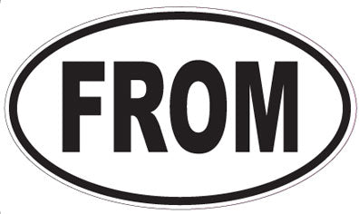 FROM - Oval Sticker