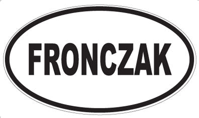 FRONCZAK - Oval Sticker