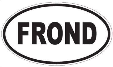 FROND - Oval Sticker