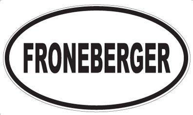 FRONEBERGER - Oval Sticker