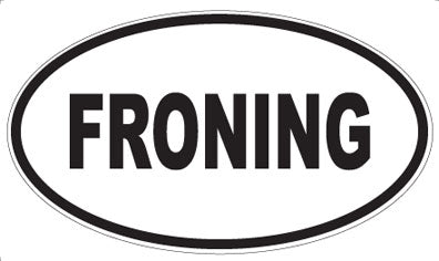 FRONING - Oval Magnet