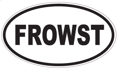 FROWST - Oval Sticker
