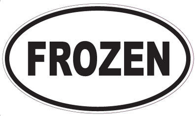 FROZEN - Oval Sticker