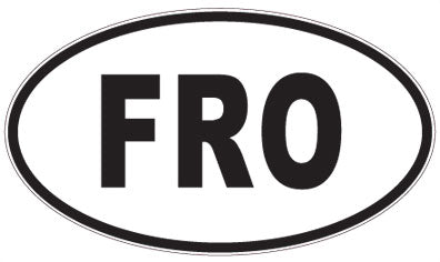 FRO - 3 Letter Initials Oval Magnet
