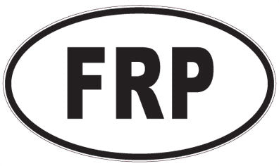 FRP - 3 Letter Initials Oval Sticker