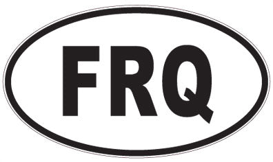 FRQ - 3 Letter Initials Oval Sticker