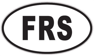 FRS - 3 Letter Initials Oval Magnet