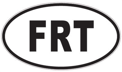 FRT - 3 Letter Initials Oval Magnet