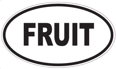 FRUIT - Oval Sticker